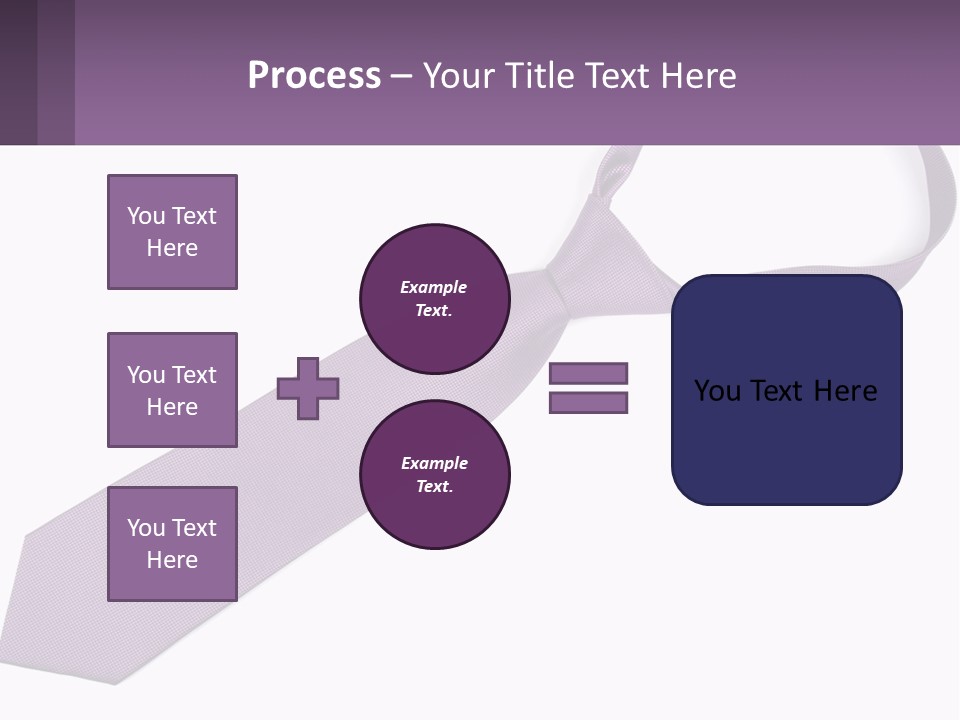 A Purple Tie On A White Background PowerPoint Template