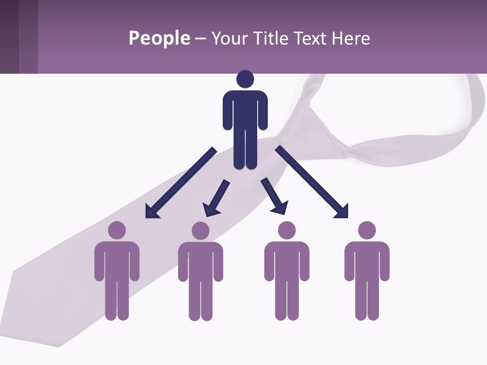 A Purple Tie On A White Background PowerPoint Template