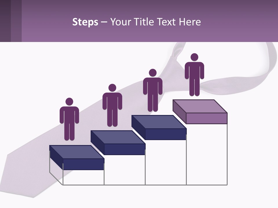 A Purple Tie On A White Background PowerPoint Template