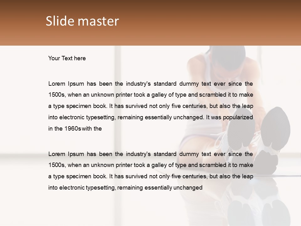 A Woman Sitting On The Floor With Her Feet Up PowerPoint Template