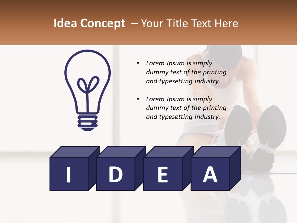 A Woman Sitting On The Floor With Her Feet Up PowerPoint Template