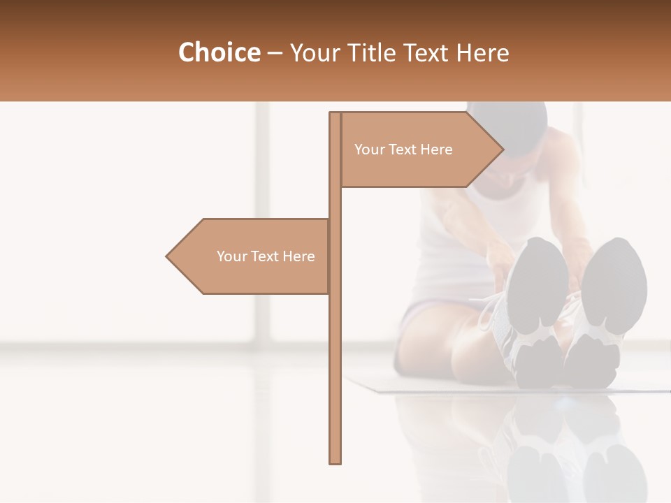 A Woman Sitting On The Floor With Her Feet Up PowerPoint Template