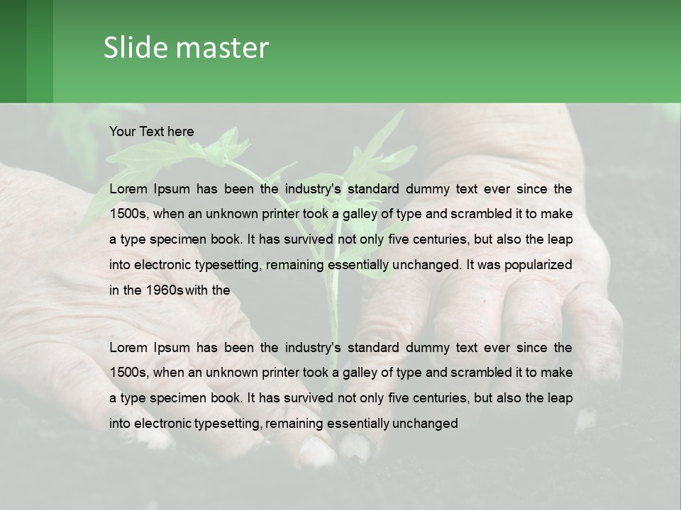 A Person Holding A Plant In Their Hands PowerPoint Template