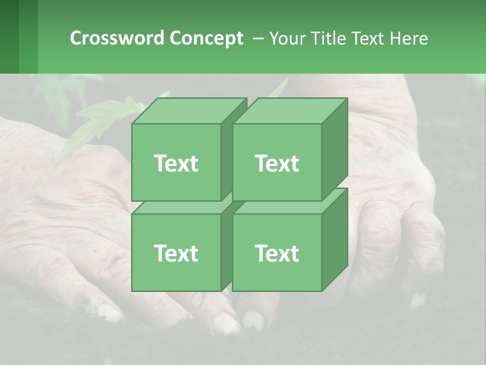 A Person Holding A Plant In Their Hands PowerPoint Template