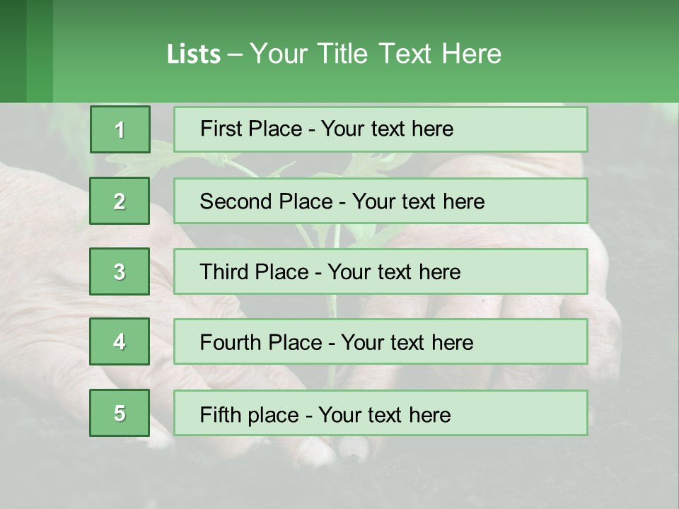 A Person Holding A Plant In Their Hands PowerPoint Template