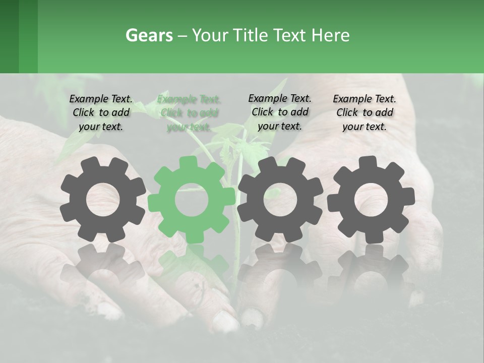 A Person Holding A Plant In Their Hands PowerPoint Template