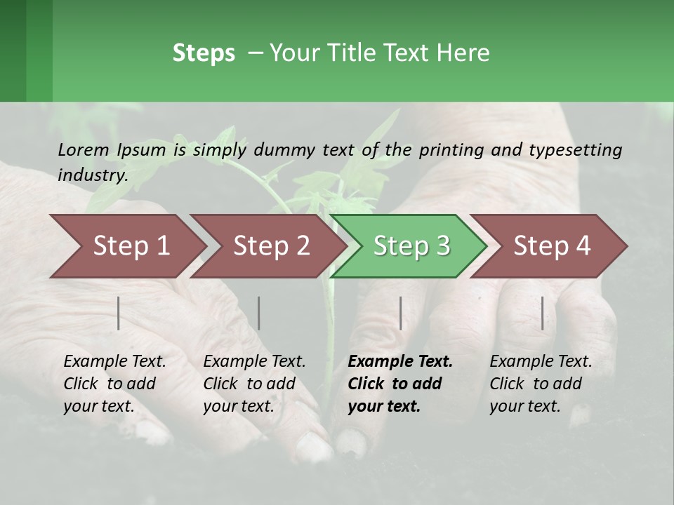 A Person Holding A Plant In Their Hands PowerPoint Template