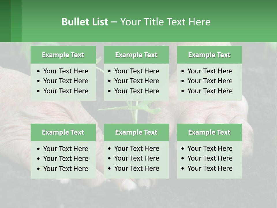 A Person Holding A Plant In Their Hands PowerPoint Template