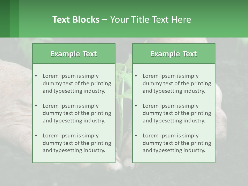A Person Holding A Plant In Their Hands PowerPoint Template