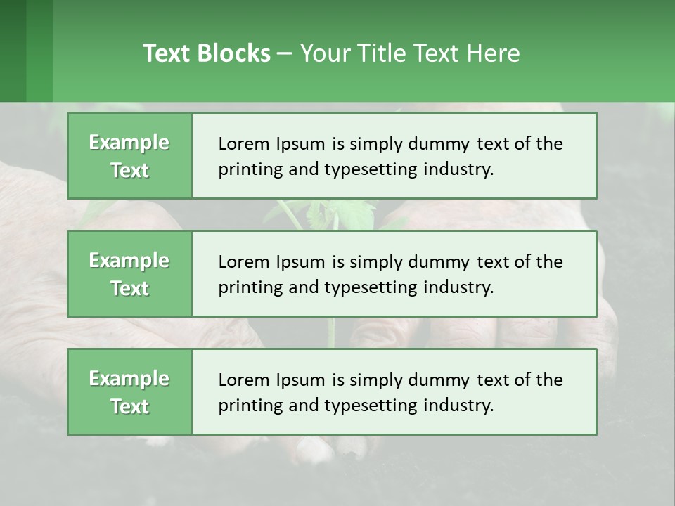 A Person Holding A Plant In Their Hands PowerPoint Template