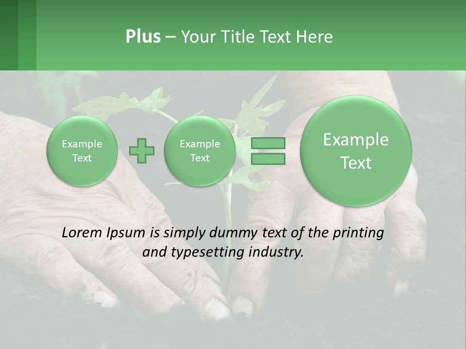 A Person Holding A Plant In Their Hands PowerPoint Template