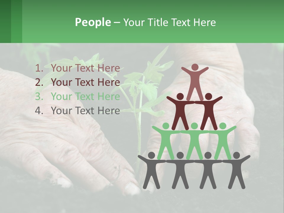A Person Holding A Plant In Their Hands PowerPoint Template
