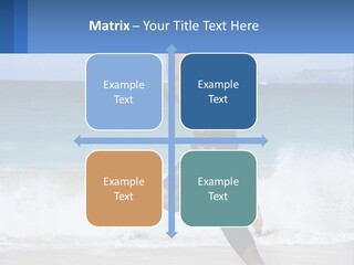 A Man Running On The Beach With The Ocean In The Background PowerPoint Template