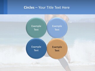 A Man Running On The Beach With The Ocean In The Background PowerPoint Template