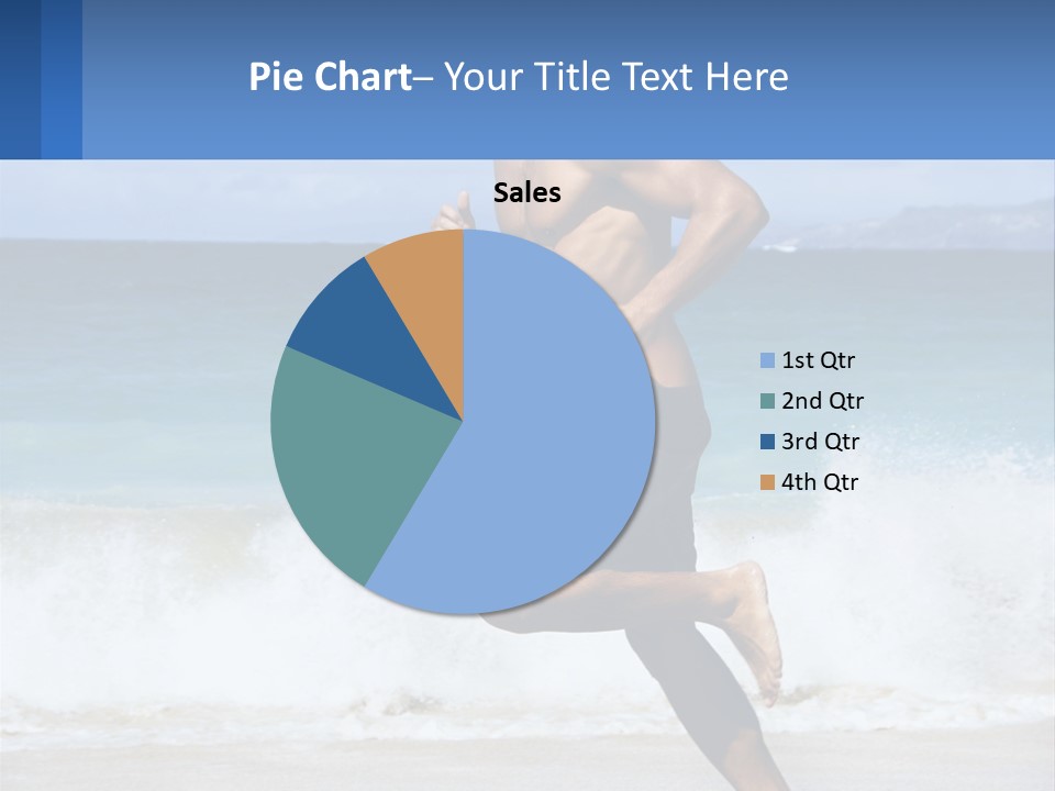 A Man Running On The Beach With The Ocean In The Background PowerPoint Template