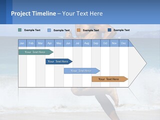 A Man Running On The Beach With The Ocean In The Background PowerPoint Template