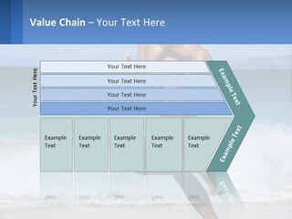 A Man Running On The Beach With The Ocean In The Background PowerPoint Template