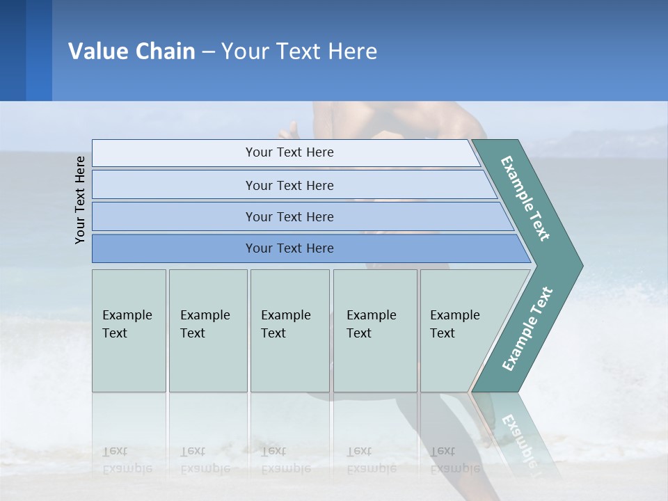 A Man Running On The Beach With The Ocean In The Background PowerPoint Template