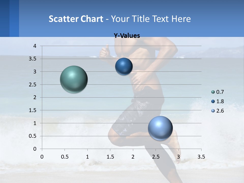 A Man Running On The Beach With The Ocean In The Background PowerPoint Template