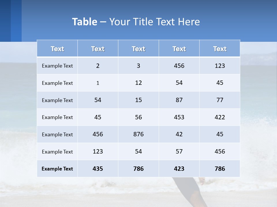 A Man Running On The Beach With The Ocean In The Background PowerPoint Template