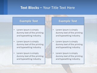 A Man Running On The Beach With The Ocean In The Background PowerPoint Template