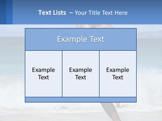 A Man Running On The Beach With The Ocean In The Background PowerPoint Template