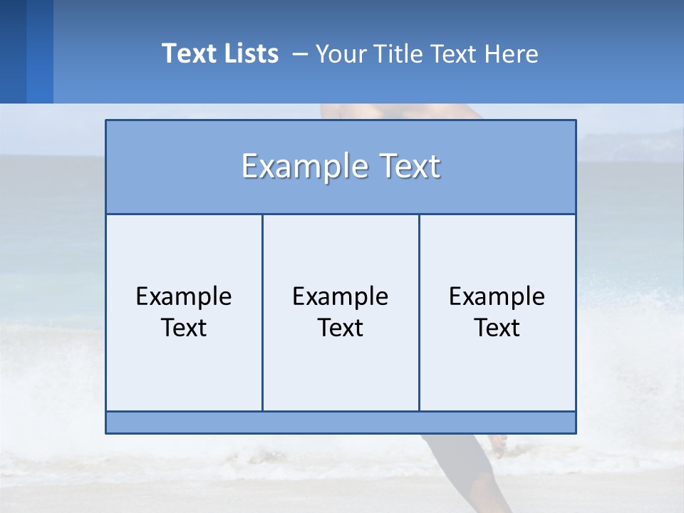 A Man Running On The Beach With The Ocean In The Background PowerPoint Template