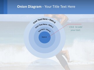 A Man Running On The Beach With The Ocean In The Background PowerPoint Template