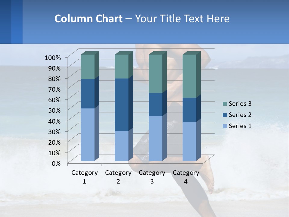A Man Running On The Beach With The Ocean In The Background PowerPoint Template