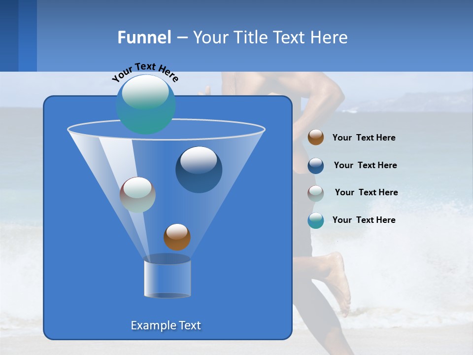 A Man Running On The Beach With The Ocean In The Background PowerPoint Template