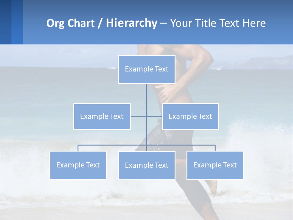 A Man Running On The Beach With The Ocean In The Background PowerPoint Template