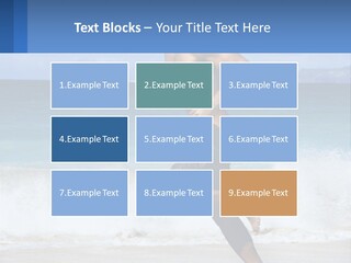 A Man Running On The Beach With The Ocean In The Background PowerPoint Template