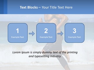 A Man Running On The Beach With The Ocean In The Background PowerPoint Template