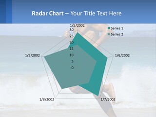 A Man Running On The Beach With The Ocean In The Background PowerPoint Template