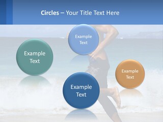 A Man Running On The Beach With The Ocean In The Background PowerPoint Template