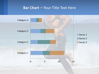 A Man Running On The Beach With The Ocean In The Background PowerPoint Template