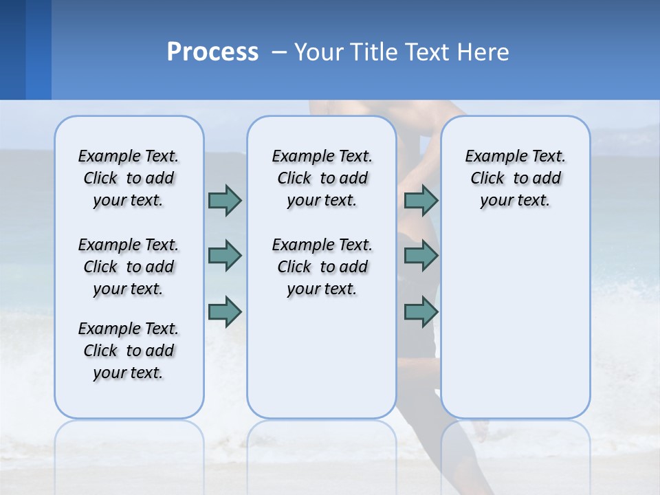 A Man Running On The Beach With The Ocean In The Background PowerPoint Template
