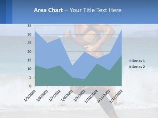 A Man Running On The Beach With The Ocean In The Background PowerPoint Template