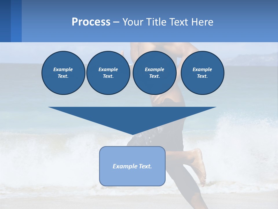 A Man Running On The Beach With The Ocean In The Background PowerPoint Template