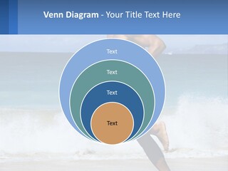 A Man Running On The Beach With The Ocean In The Background PowerPoint Template