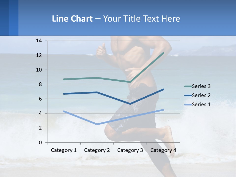 A Man Running On The Beach With The Ocean In The Background PowerPoint Template