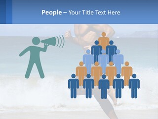 A Man Running On The Beach With The Ocean In The Background PowerPoint Template