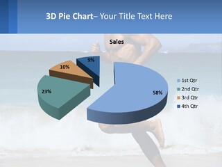 A Man Running On The Beach With The Ocean In The Background PowerPoint Template