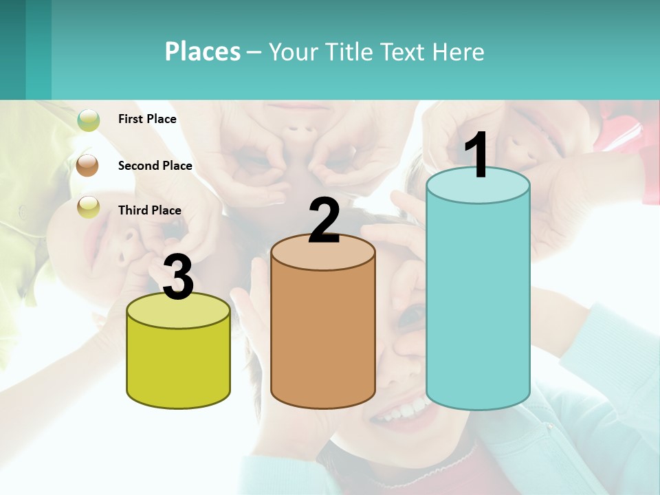 A Group Of Children Holding Their Hands Together PowerPoint Template