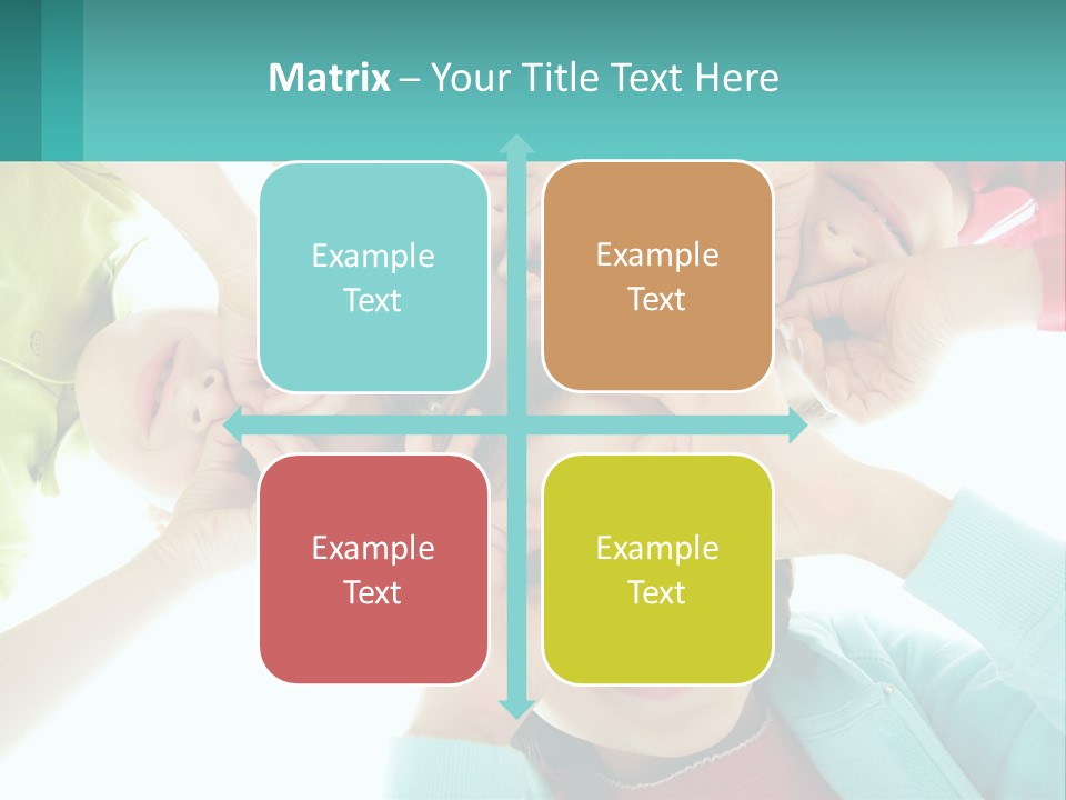 A Group Of Children Holding Their Hands Together PowerPoint Template