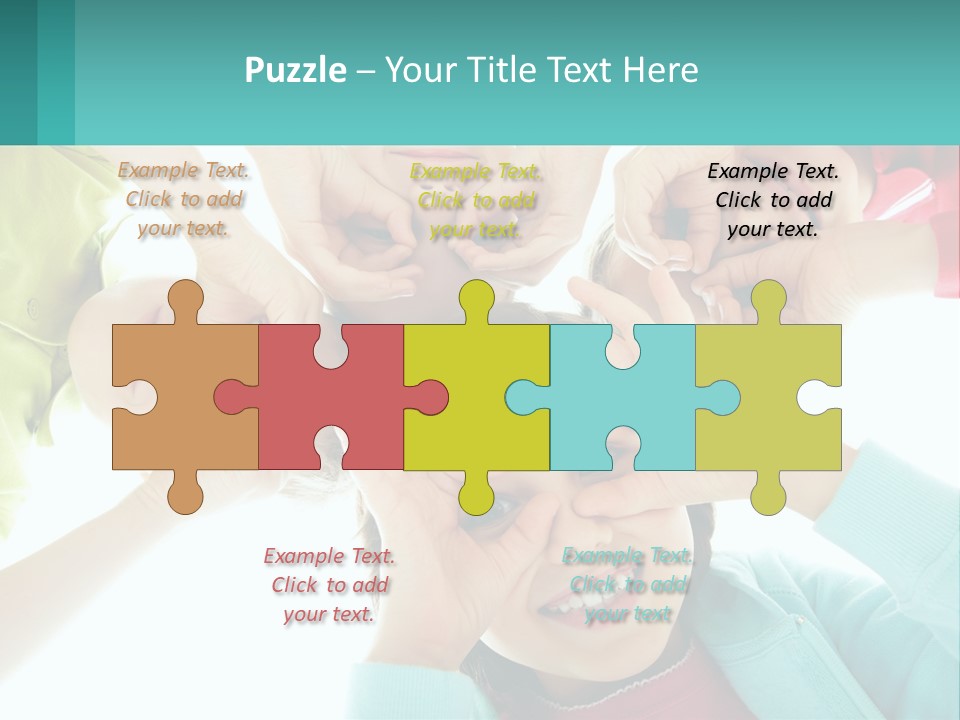 A Group Of Children Holding Their Hands Together PowerPoint Template