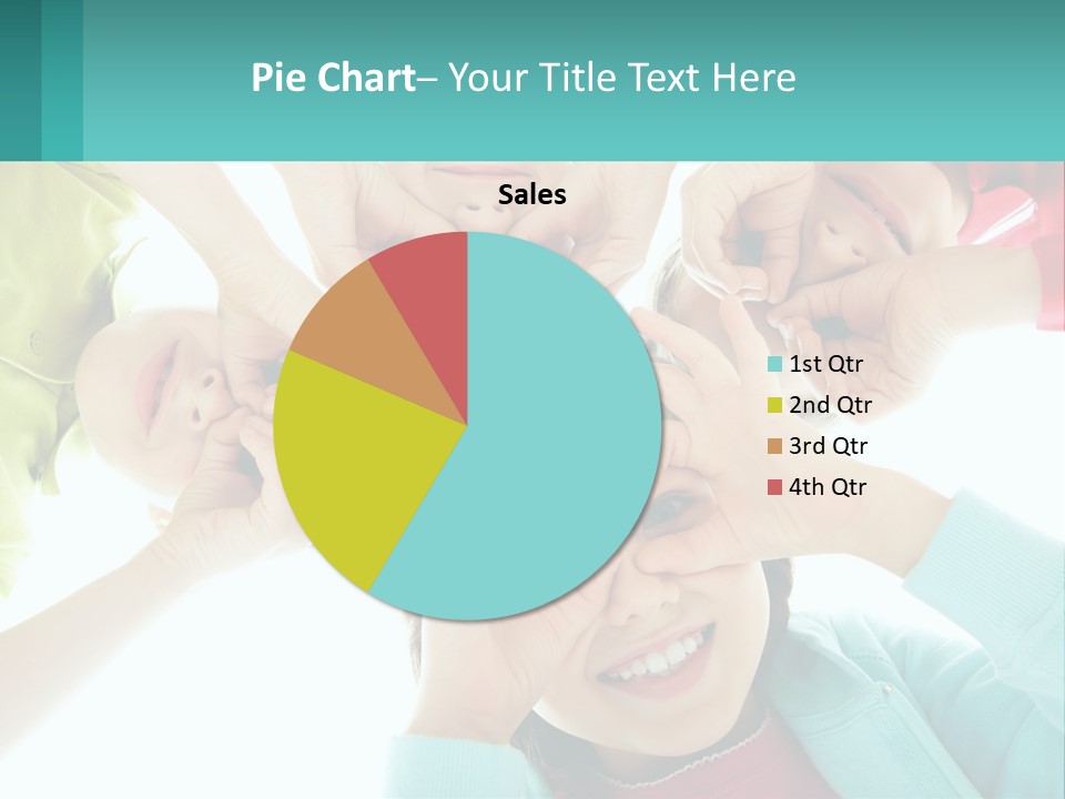 A Group Of Children Holding Their Hands Together PowerPoint Template