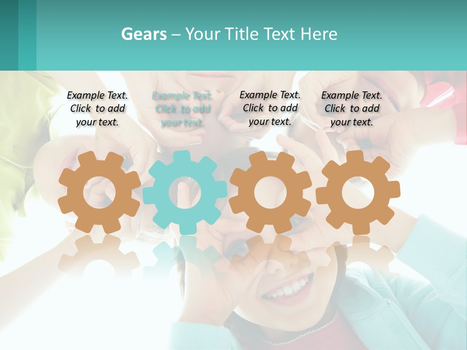 A Group Of Children Holding Their Hands Together PowerPoint Template