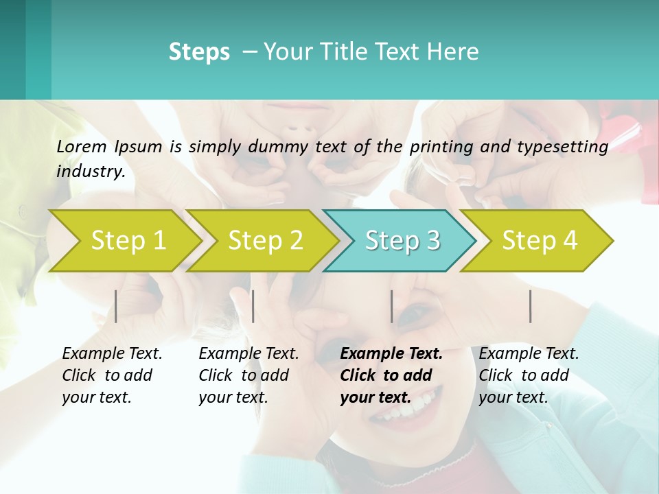 A Group Of Children Holding Their Hands Together PowerPoint Template