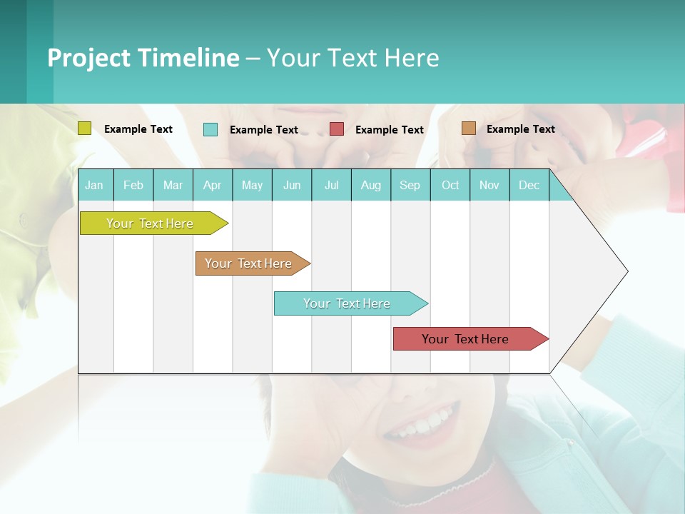 A Group Of Children Holding Their Hands Together PowerPoint Template